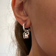 Ohrringe Creolen mit Schmetterling Kristall BUTTERFLY Ohrringe KOOMPLIMENTS