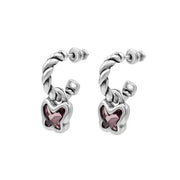 Ohrringe Creolen mit Schmetterling Kristall BUTTERFLY Ohrringe KOOMPLIMENTS