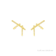 Ohrstecker Silber Zirkonia rhodiniert - Silber oder Gold Ohrstecker KOOMPLIMENTS