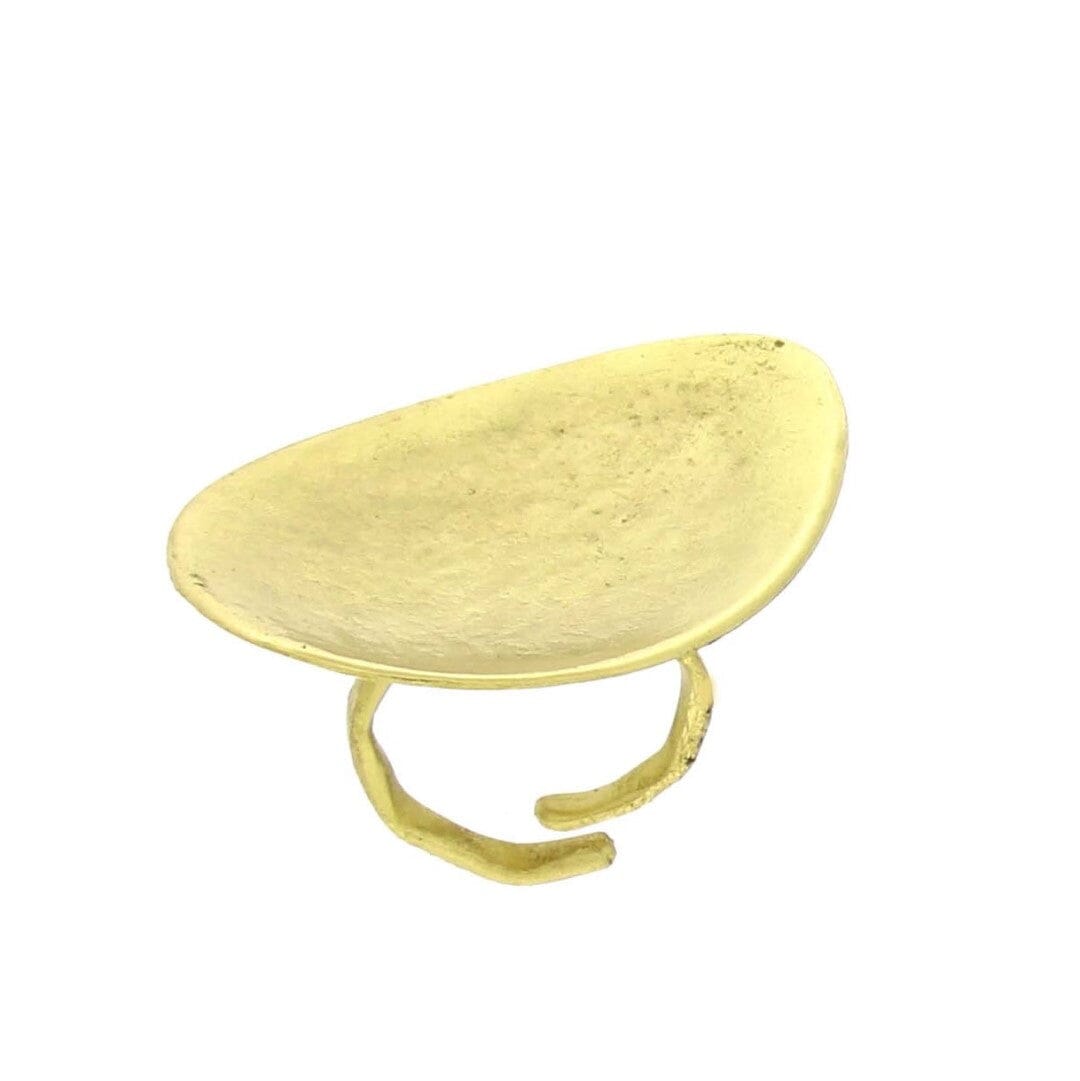 Oval Gold Ring cocktail PEBBLE Ringe KOOMPLIMENTS