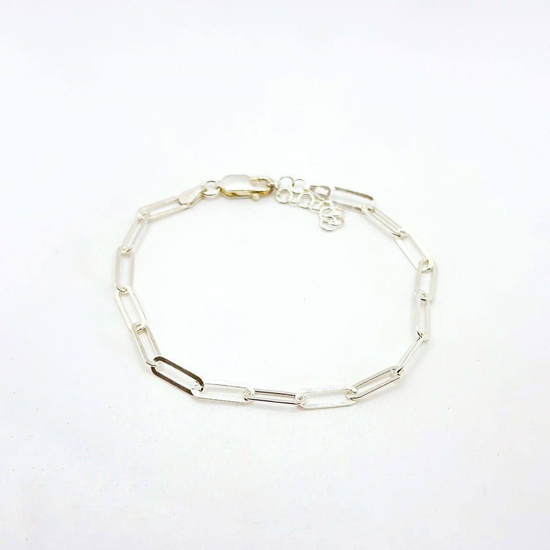 Rechteckiges Gliederarmband aus Silber Armband KOOMPLIMENTS