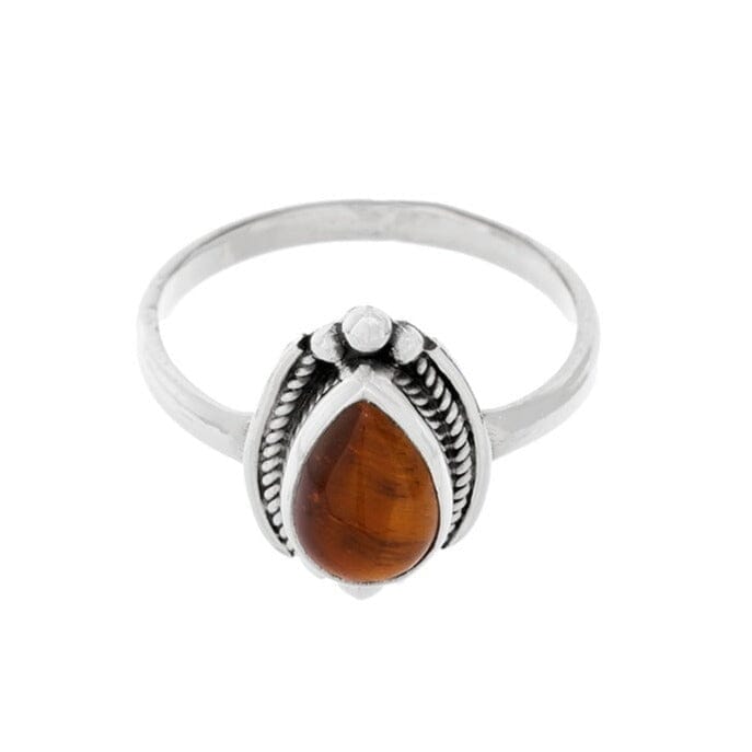 Ring mit braunem Stein Tigerauge Ringe KOOMPLIMENTS