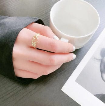 Ring mit herzförmigen Händen - Gold Ringe Dropi PRO