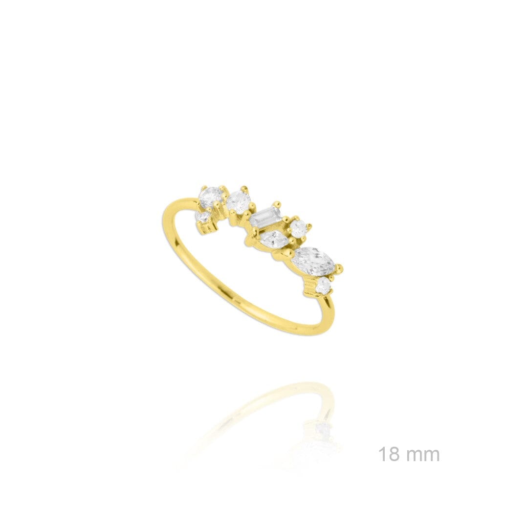 Ring vergoldet Zirkonia - INDIGO Ringe KOOMPLIMENTS