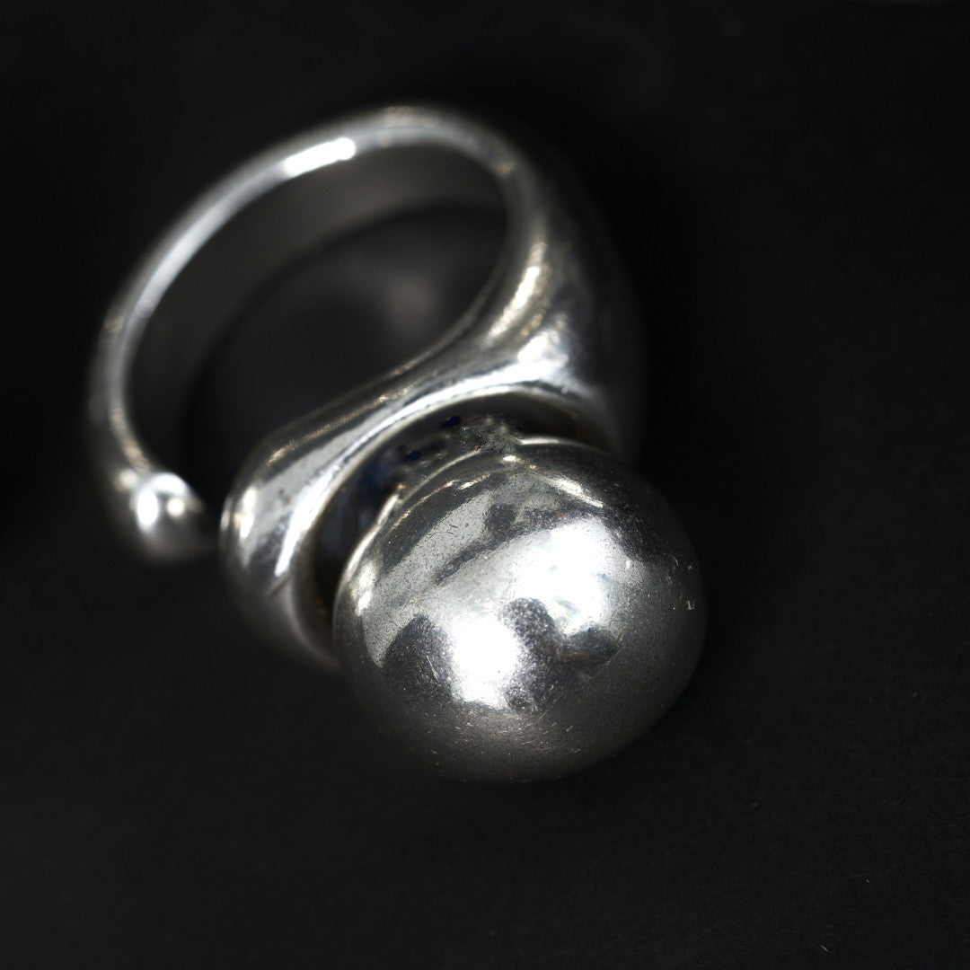 Massiver Silber Ring mit Kugel | KOOMPLIMENTS
