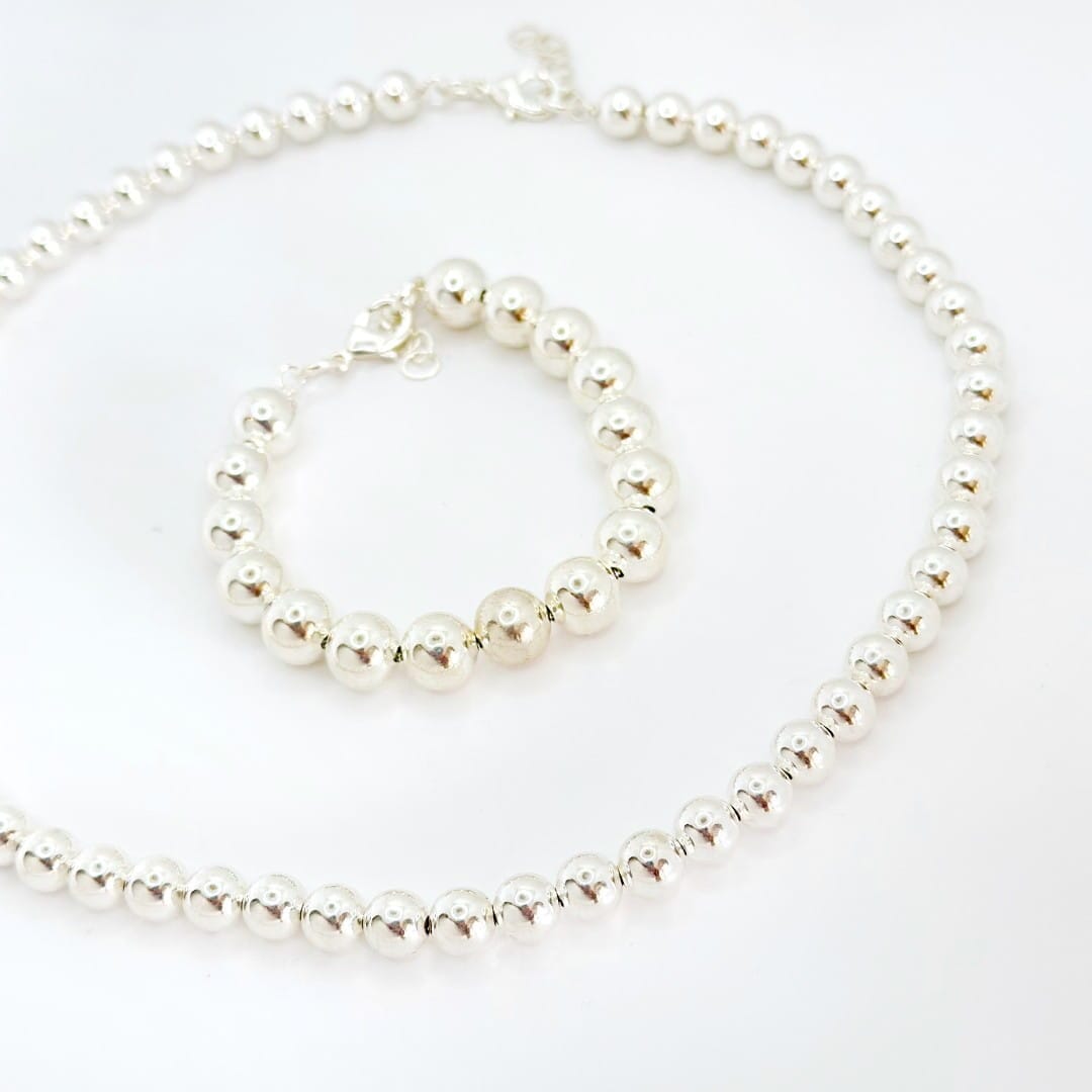 Runde Silber Perlen Armband - LEAL Armband KOOMPLIMENTS