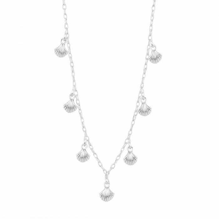Santiago Halskette mit Muschel-Anhänger – 925 Silber, 40+3 cm Halsketten KOOMPLIMENTS