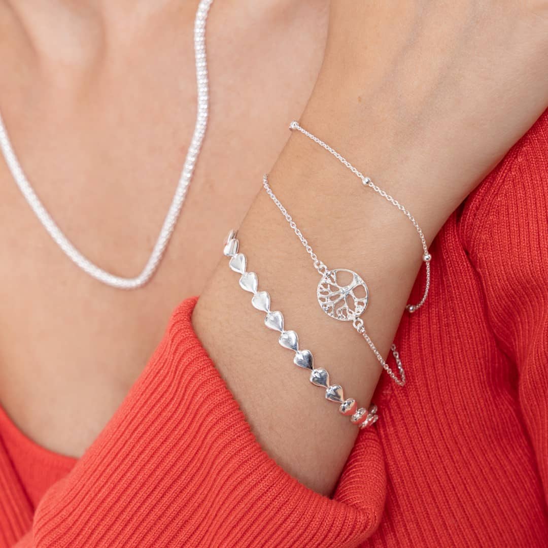Silber Armband Herzen Armband KOOMPLIMENTS