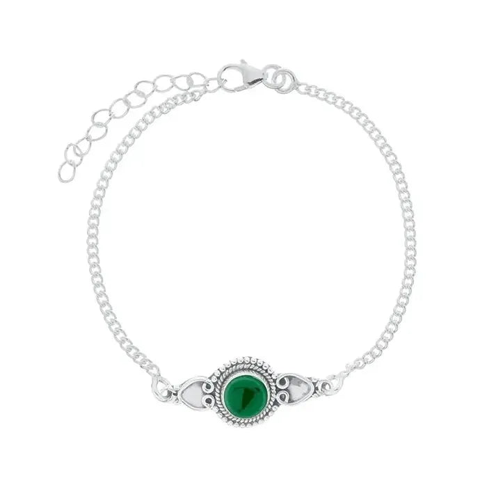 Silber Armband mit Malachit Armband KOOMPLIMENTS