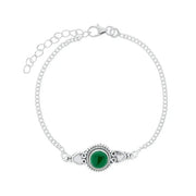 Silber Armband mit Malachit Armband KOOMPLIMENTS