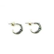 Silber Creolen Boho 1 cm Ohrringe KOOMPLIMENTS