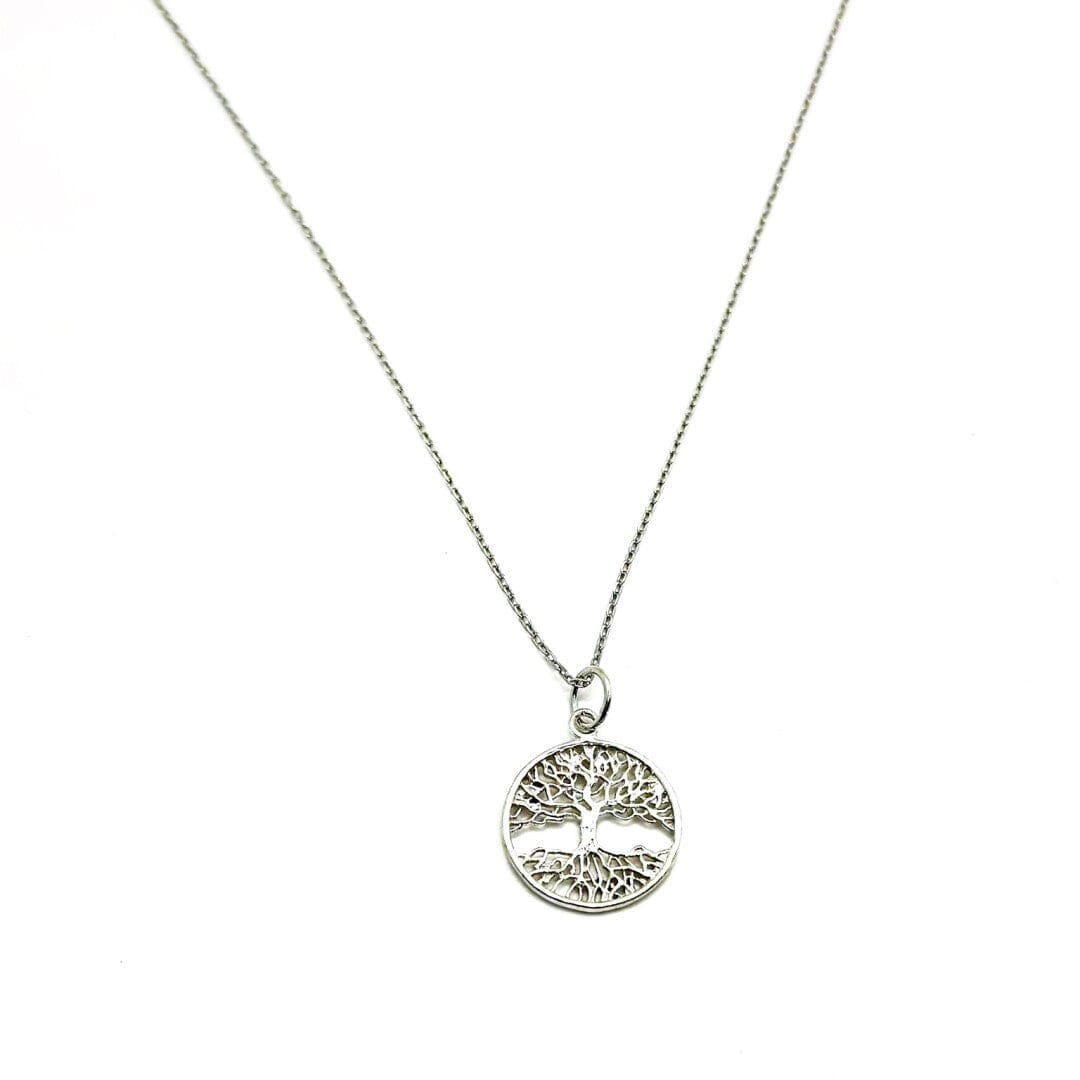 Silber Halskette mit Lebensbaum Halsketten KOOMPLIMENTS 
