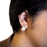 Silber Ohrclip mit Naturperle und Zirkonia Ohrstecker KOOMPLIMENTS