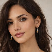 Silber Ohrringe mit Tigerauge Stein Ohrringe KOOMPLIMENTS