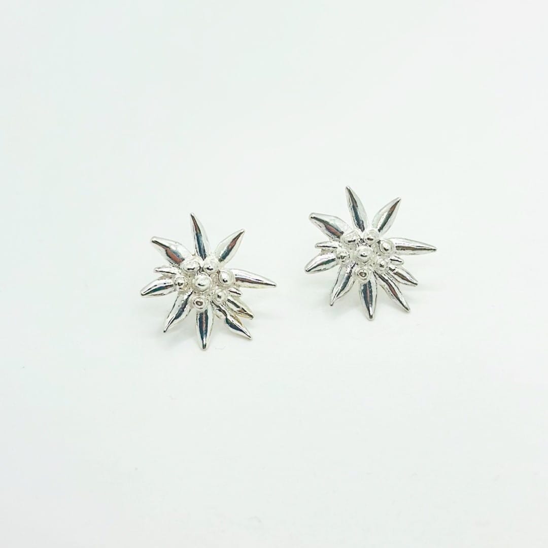 Silber Ohrstecker Edelweiss Ohrstecker KOOMPLIMENTS