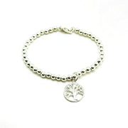 Silber Perlenarmband mit Lebensbaum Armband KOOMPLIMENTS