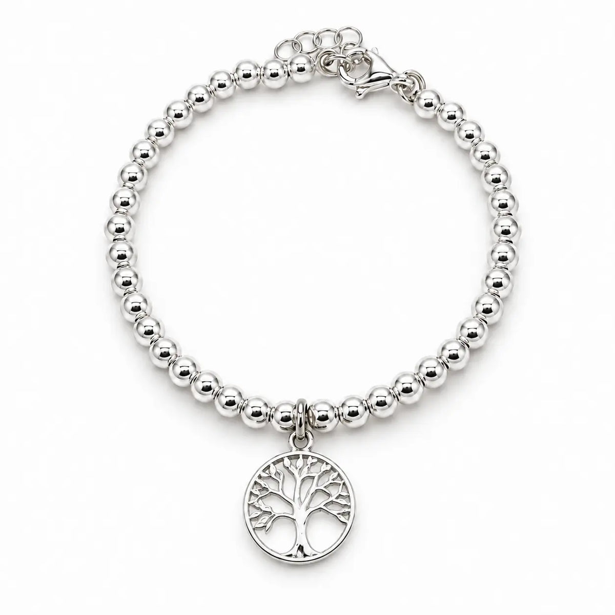 Silber Perlenarmband mit Lebensbaum Armband KOOMPLIMENTS