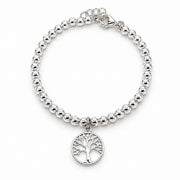Silber Perlenarmband mit Lebensbaum Armband KOOMPLIMENTS