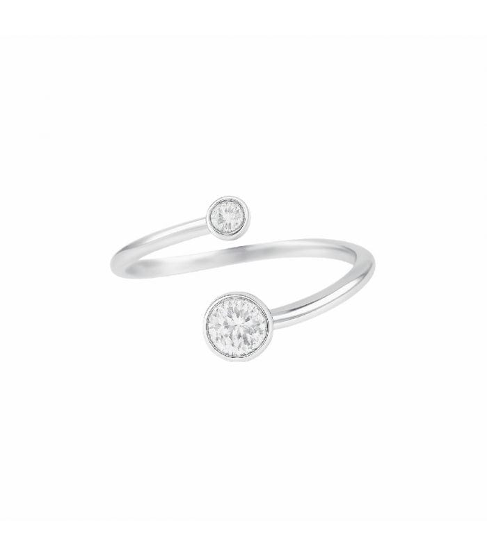Silber Ring Zirkonia Rhodiniert - ERIKA Ringe KOOMPLIMENTS