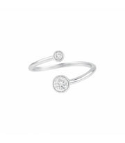 Silber Ring Zirkonia Rhodiniert - ERIKA Ringe KOOMPLIMENTS