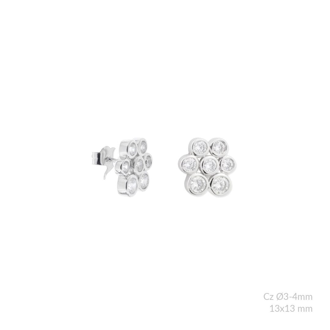 Silberohrringe mit Zirkonia MAGNOLIEN Ohrstecker KOOMPLIMENTS
