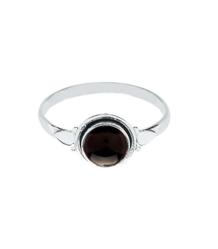 Silberring mit schwarzem Onyx Ringe KOOMPLIMENTS
