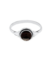 Silberring mit schwarzem Onyx Ringe KOOMPLIMENTS