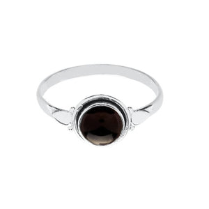 Anillo de plata con ónice negro