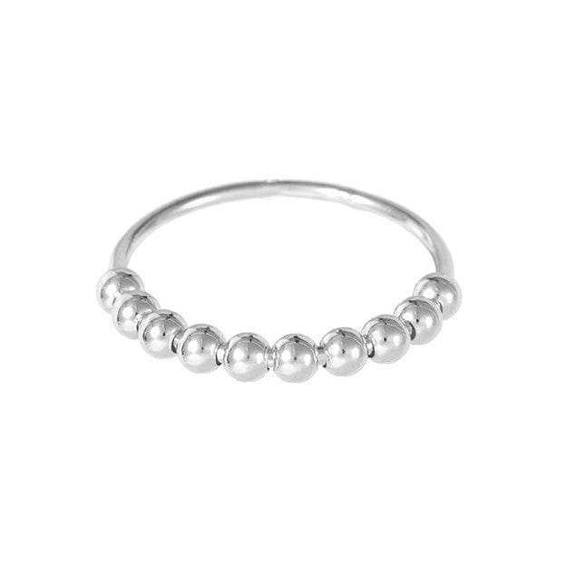 Silberring mit zehn Kugeln – Anti-Stress Ringe KOOMPLIMENTS