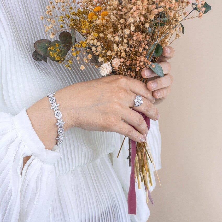 Silberring mit Zirkonia MAGNOLIEN Ringe KOOMPLIMENTS