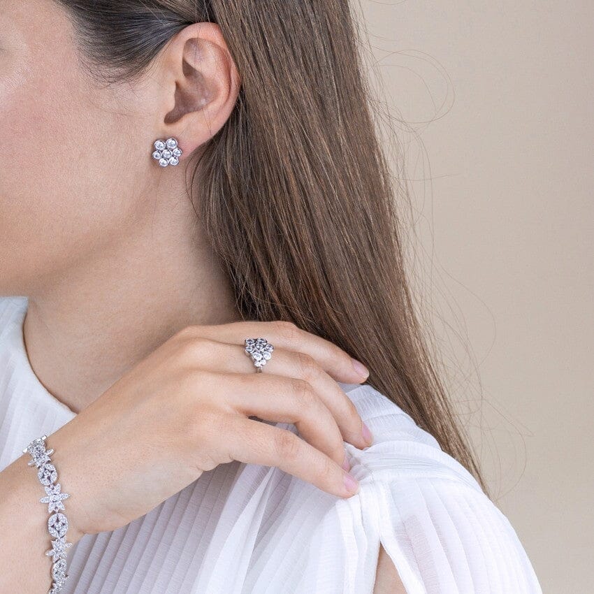 Silberring mit Zirkonia MAGNOLIEN Ringe KOOMPLIMENTS