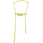 Skulpturale T-Halskette aus Bronze - DASH Halsketten KOOMPLIMENTS