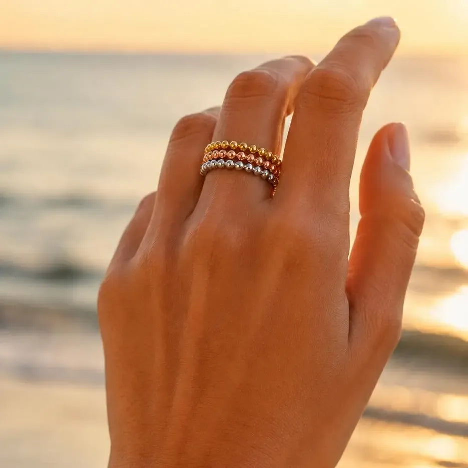Stacking ring set, 3 colors, rings KOOMPLIMENTS