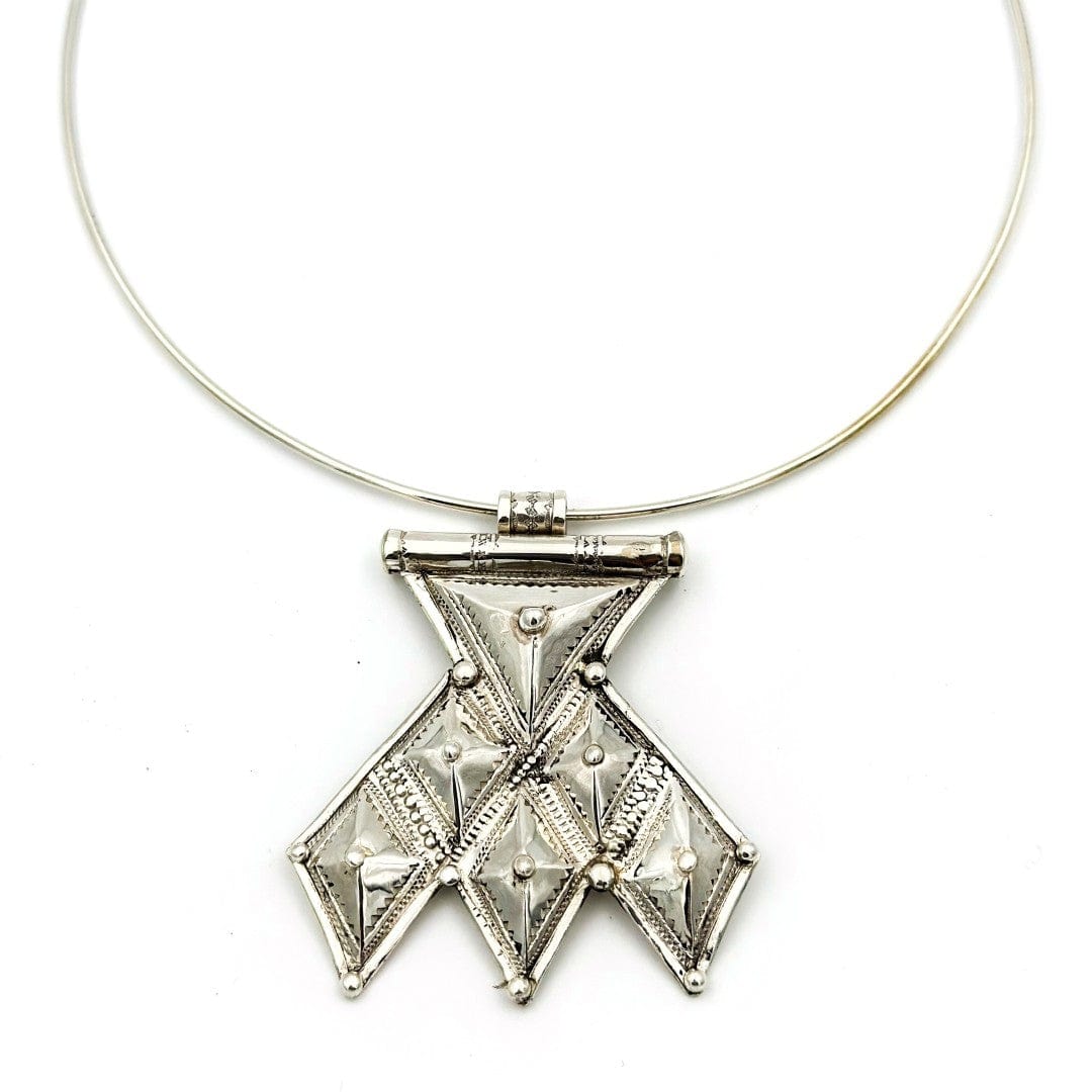 Starre Silberkette mit Tuareg-Talisman Khomissa Halsketten KOOMPLIMENTS