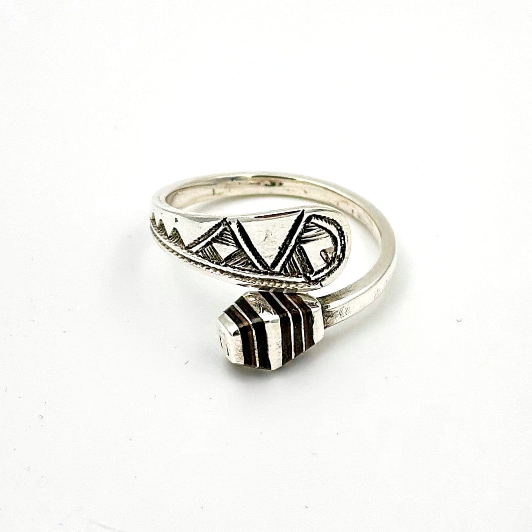Tuareg Silber offener Ring – Handgefertigte Nomadenkunst Ringe KOOMPLIMENTS
