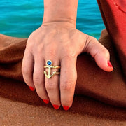 Verstellbarer Silberring mit Swarovski-Kristallen - ÁNCORA Ringe KOOMPLIMENTS