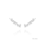 Zirkonia Climber Ohrringe - INDIGO Ohrstecker KOOMPLIMENTS