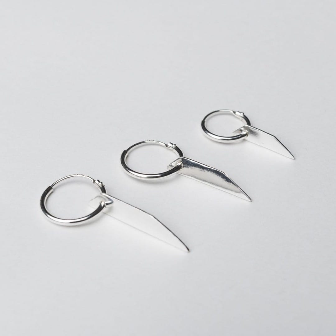 3er Set Stacking Ohrringe aus Sterlingsilber - ASYMMETRY Ohrringe KOOMPLIMENTS
