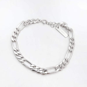 925 plata de ley pulsera - Figaro