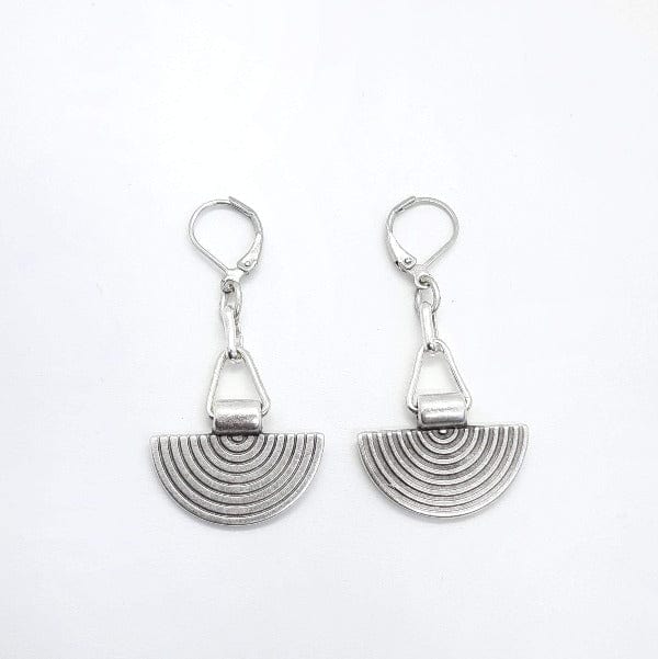 Afrikanische Halbkreis Silber Ohrringe - Ashia Ohrringe KOOMPLIMENTS