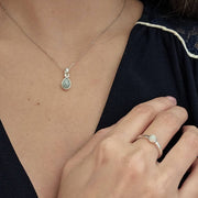 Aquamarin Kette Halsketten KOOMPLIMENTS