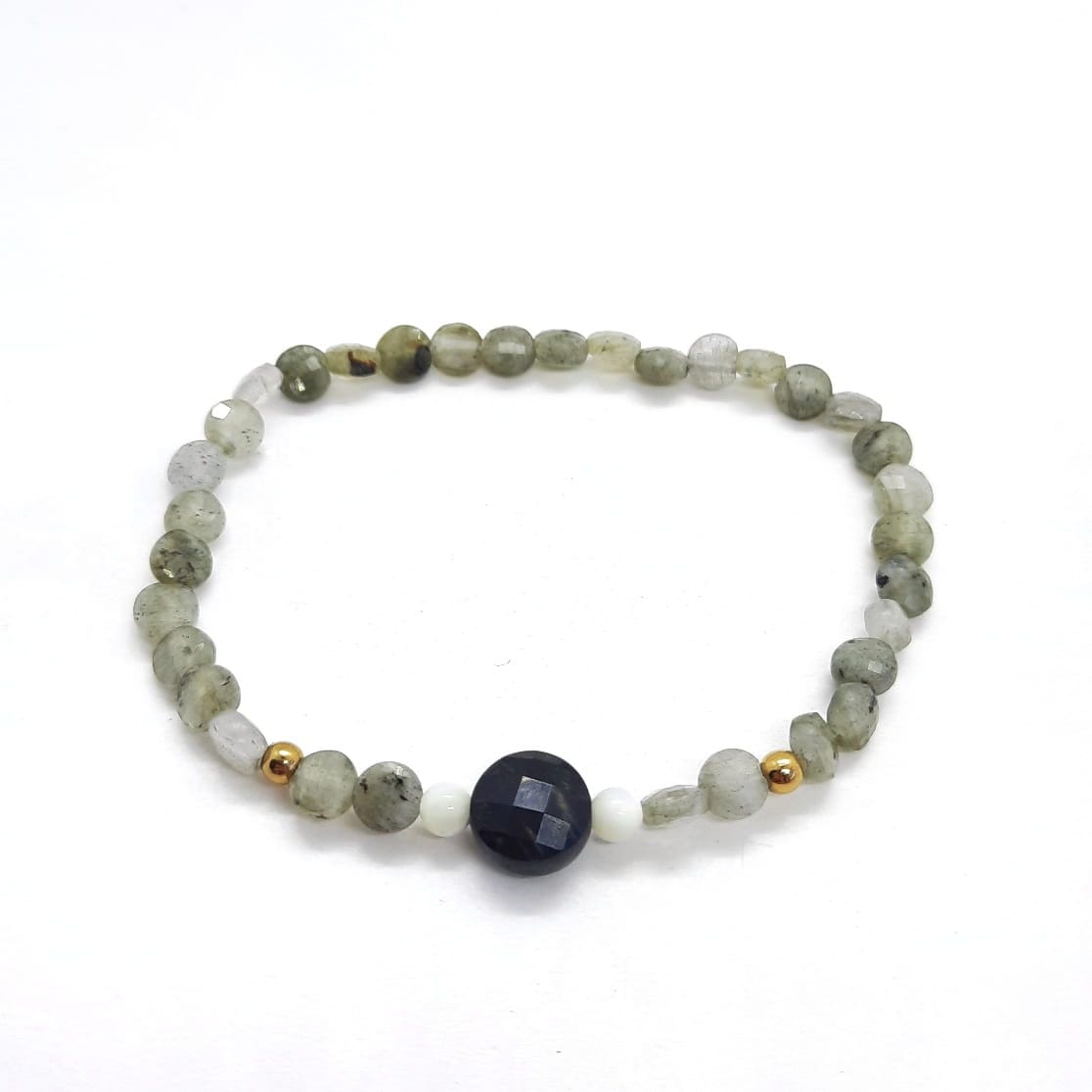 Armband aus Naturstein in Weiß, Grau und Schwarz Armband KOOMPLIMENTS