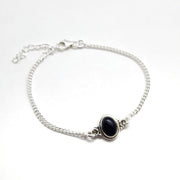 Armband aus Silber mit schwarzer Stein - Black Onyx Armband KOOMPLIMENTS