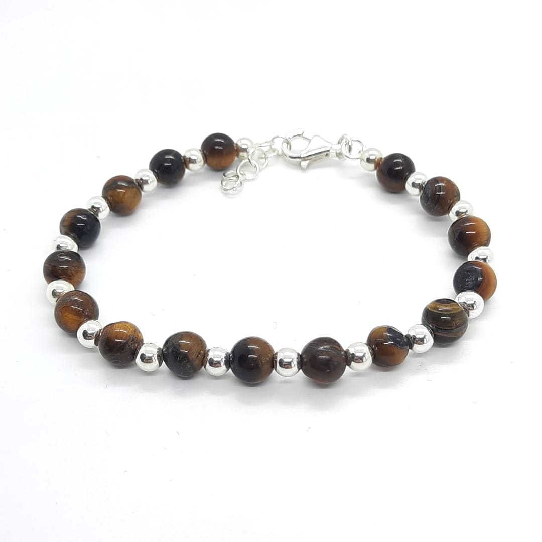 Armband aus Silber und Tigerauge Armband KOOMPLIMENTS
