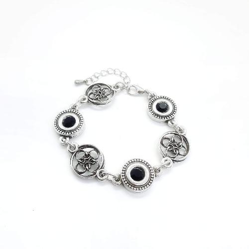 Armband Knopf Kristallperlen - Duchess Siam Schwarz Armband KOOMPLIMENTS