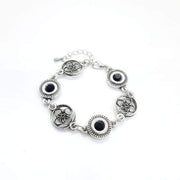 Armband Knopf Kristallperlen - Duchess Siam Schwarz Armband KOOMPLIMENTS