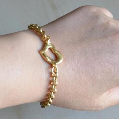 Armband mit Herz in Gold - Amor Amor Armband KOOMPLIMENTS