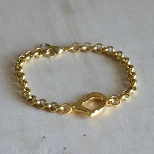 Armband mit Herz in Gold - Amor Amor Armband KOOMPLIMENTS