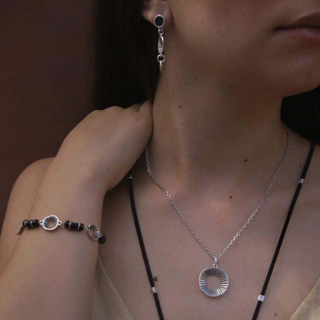 Armband mit Kreisen und Rondellen - ORGANIC Armband KOOMPLIMENTS