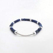 Armband mit Lapislazuli Unterlegscheibe und Silber Armband KOOMPLIMENTS